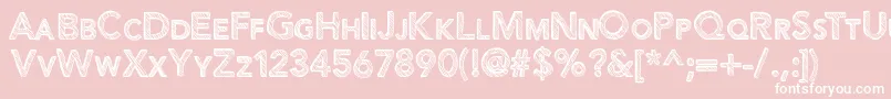 Figurativative Font – White Fonts on Pink Background