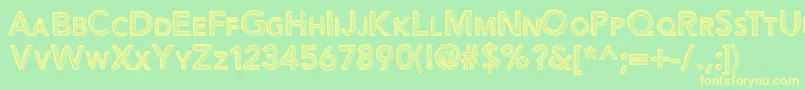 Figurativative Font – Yellow Fonts on Green Background