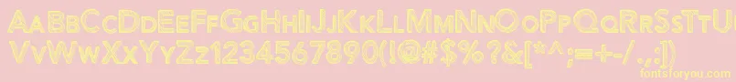 Figurativative Font – Yellow Fonts on Pink Background