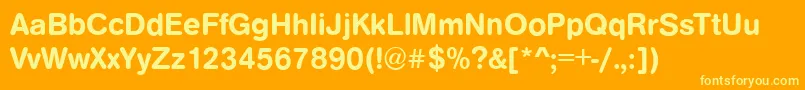 ArezzoRoundedDemi Font – Yellow Fonts on Orange Background