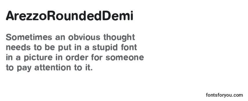 Review of the ArezzoRoundedDemi Font