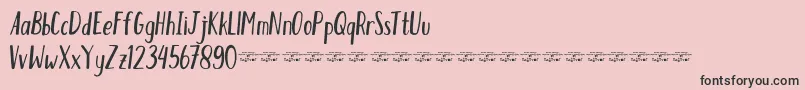 HumblefreeForPersonal Font – Black Fonts on Pink Background