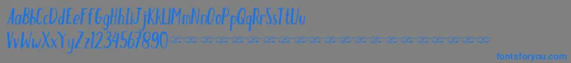 Шрифт HumblefreeForPersonal – синие шрифты на сером фоне