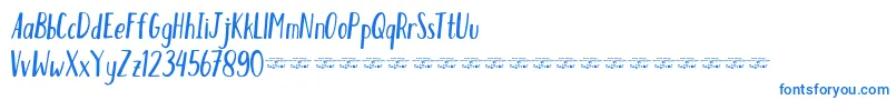 HumblefreeForPersonal Font – Blue Fonts on White Background