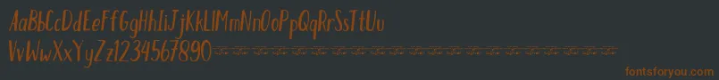 HumblefreeForPersonal Font – Brown Fonts on Black Background