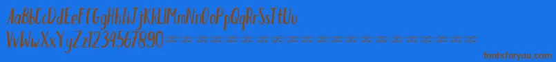 HumblefreeForPersonal Font – Brown Fonts on Blue Background