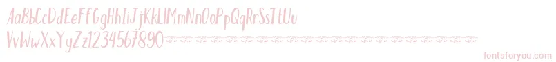 HumblefreeForPersonal-Schriftart – Rosa Schriften auf weißem Hintergrund