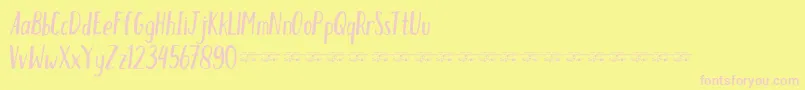 HumblefreeForPersonal Font – Pink Fonts on Yellow Background