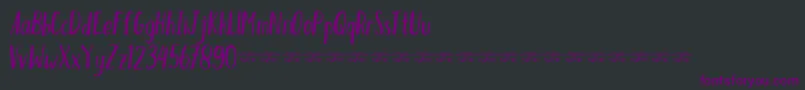 HumblefreeForPersonal Font – Purple Fonts on Black Background