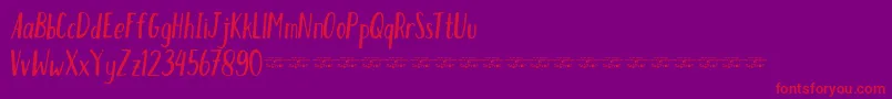 HumblefreeForPersonal Font – Red Fonts on Purple Background