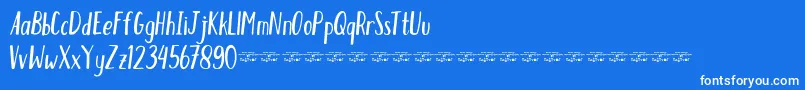 HumblefreeForPersonal Font – White Fonts on Blue Background