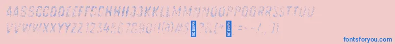 Zingrustlh1demoFill Font – Blue Fonts on Pink Background