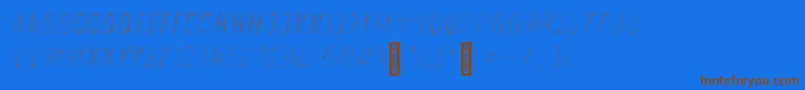 Zingrustlh1demoFill Font – Brown Fonts on Blue Background