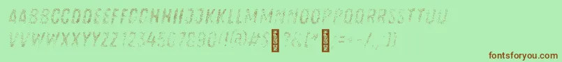 Zingrustlh1demoFill Font – Brown Fonts on Green Background