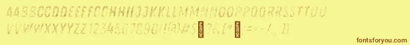 Zingrustlh1demoFill Font – Brown Fonts on Yellow Background