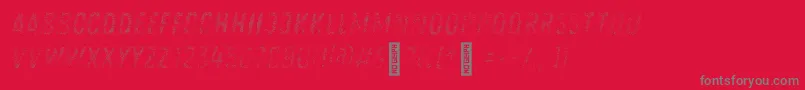 Zingrustlh1demoFill Font – Gray Fonts on Red Background