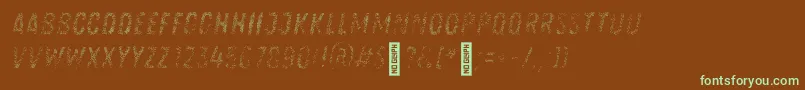 Zingrustlh1demoFill Font – Green Fonts on Brown Background