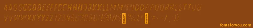 Zingrustlh1demoFill Font – Orange Fonts on Brown Background