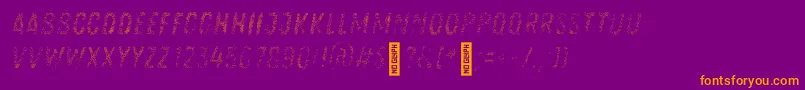 Zingrustlh1demoFill Font – Orange Fonts on Purple Background