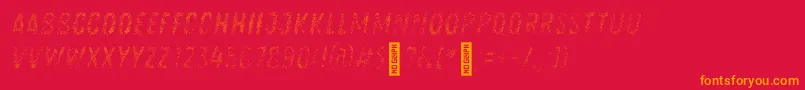 Zingrustlh1demoFill Font – Orange Fonts on Red Background
