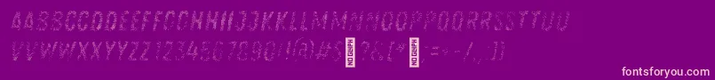 Zingrustlh1demoFill Font – Pink Fonts on Purple Background