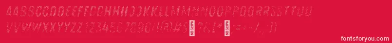 Zingrustlh1demoFill Font – Pink Fonts on Red Background