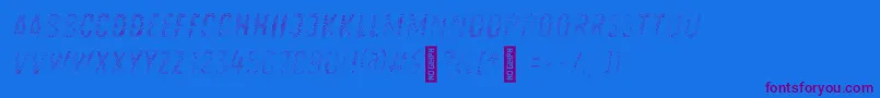 Zingrustlh1demoFill Font – Purple Fonts on Blue Background