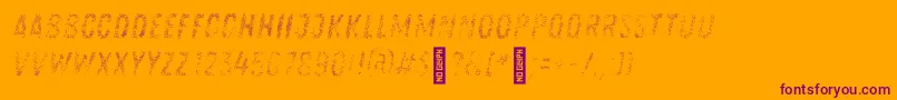 Zingrustlh1demoFill-Schriftart – Violette Schriften auf orangefarbenem Hintergrund