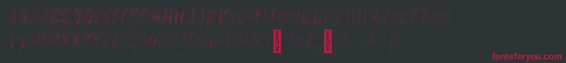 Zingrustlh1demoFill Font – Red Fonts on Black Background