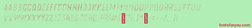 Zingrustlh1demoFill Font – Red Fonts on Green Background