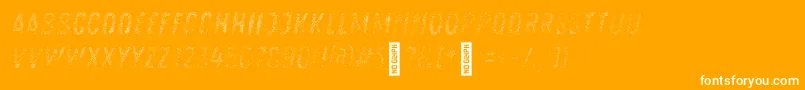 Zingrustlh1demoFill Font – White Fonts on Orange Background