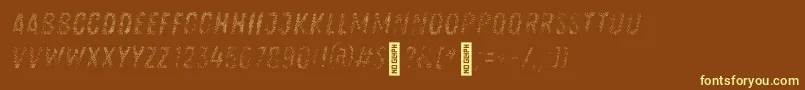 Zingrustlh1demoFill Font – Yellow Fonts on Brown Background