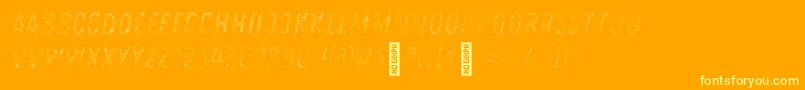 Zingrustlh1demoFill Font – Yellow Fonts on Orange Background