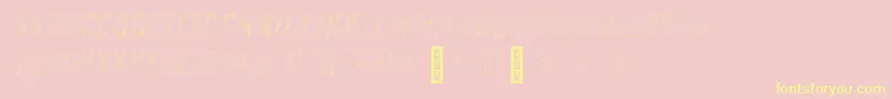 Zingrustlh1demoFill Font – Yellow Fonts on Pink Background