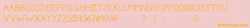 Cutetat Font – Orange Fonts on Pink Background