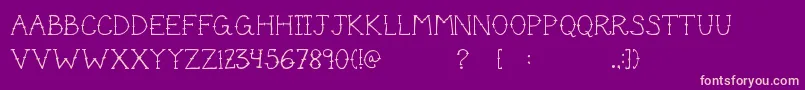 Cutetat Font – Pink Fonts on Purple Background