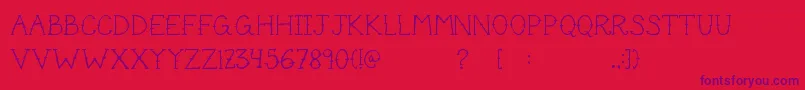 Cutetat Font – Purple Fonts on Red Background