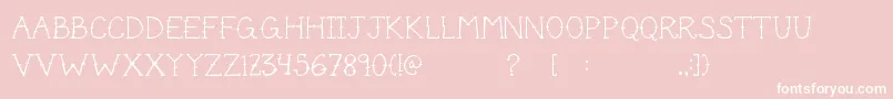 フォントCutetat – ピンクの背景に白い文字