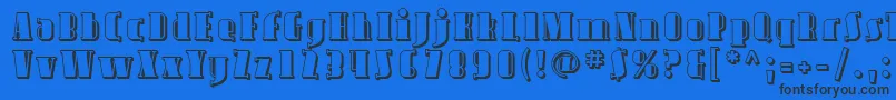 Avond09-Schriftart – Schwarze Schriften auf blauem Hintergrund