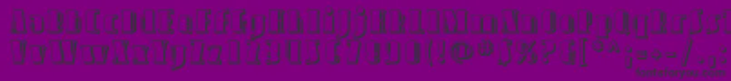 Fonte Avond09 – fontes pretas em um fundo violeta