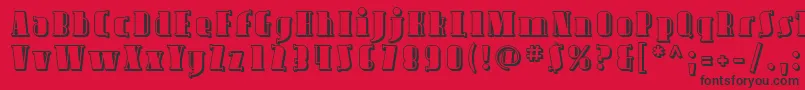 Avond09 Font – Black Fonts on Red Background