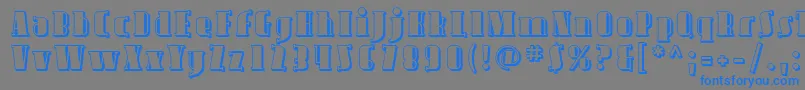 Avond09 Font – Blue Fonts on Gray Background
