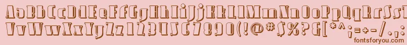 Avond09-Schriftart – Braune Schriften auf rosa Hintergrund