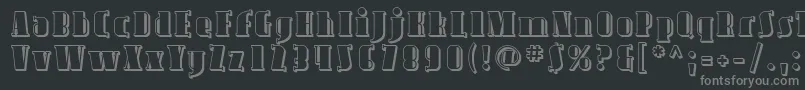 Avond09-Schriftart – Graue Schriften auf schwarzem Hintergrund