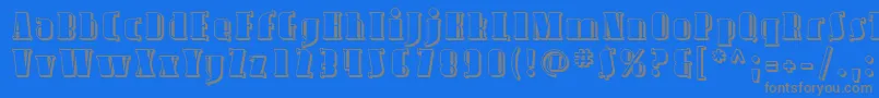 Avond09 Font – Gray Fonts on Blue Background