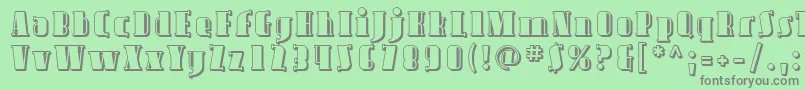 Avond09 Font – Gray Fonts on Green Background
