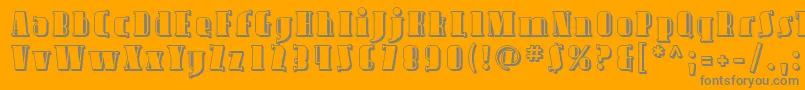 Avond09 Font – Gray Fonts on Orange Background