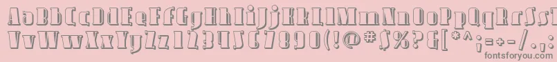 Avond09 Font – Gray Fonts on Pink Background