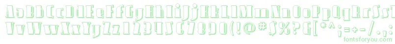 Avond09-Schriftart – Grüne Schriften auf weißem Hintergrund