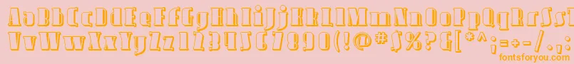 Avond09 Font – Orange Fonts on Pink Background